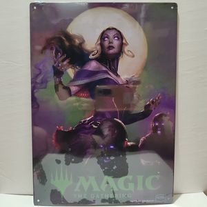 Magic The Gathering Liliana Metal Tin Sign Wall Hanging Official MTG Collectible